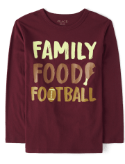 Boys Family Food Football Graphic Tee