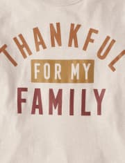 Adult Famille assortie Thankful T-shirt imprimé