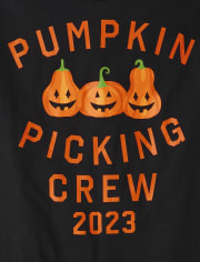 Unisex Adult Matching Family Pumpkin Picking Crew Graphic Tee