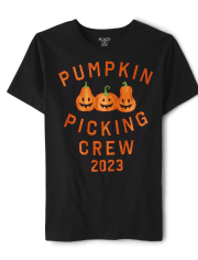 Unisex Adult Matching Family Pumpkin Picking Crew Graphic Tee