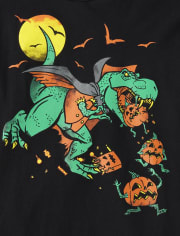Boys Halloween Dino Graphic Tee