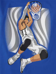 Camiseta con gráfico de jugador de baloncesto para niño