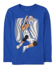 Camiseta con gráfico de jugador de baloncesto para niño