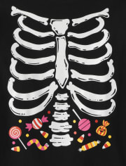 Womens Matching Family Glow Candy Skeleton Graphic Tee