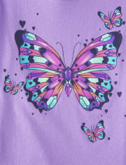 Camiseta con estampado de mariposas para niñas