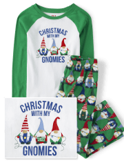 Pijama familiar de Navidad con mis gnomies 2023, unisex, para niños, de ajuste ceñido, de algodón y forro polar