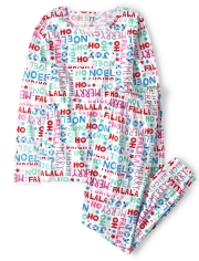 Womens Mommy And Me Christmas Words Cotton Pajamas