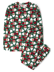 Unisex Adult Matching Family Santa Head Cotton Pajamas