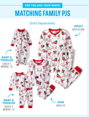 Unisex Adult Matching Family Santa Reindeer Cotton Pajamas