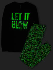 Adult Matching Family Glow Let It Glow Cotton Pajamas