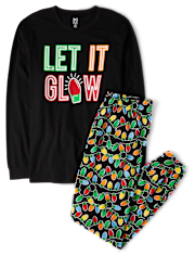 Adult Matching Family Glow Let It Glow Cotton Pajamas