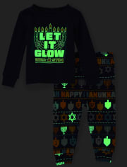 Unisex Baby And Toddler Matching Family Glow Let it Glow Snug Fit Cotton Pajamas