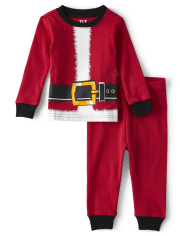 Baby And Toddler Matching Family Santa Suit Snug Fit Cotton Pajamas