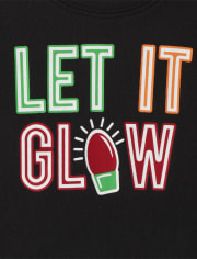 Pijamas de algodón unisex a juego para bebés y niños pequeños Family Glow Let It Glow Snug Fit