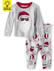 Unisex Baby And Toddler Matching Family Glow Jolly Squad Snug Fit Cotton Pajamas
