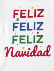 Baby And Toddler Matching Family Feliz Navidad Snug Fit Cotton Pajamas