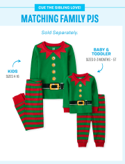 Unisex Kids Christmas Long Sleeve Elf Suit Snug Fit Cotton Pajamas GREEN The Children s Place