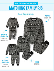 Unisex Adult Matching Family Candy Cane Fairisle Cotton Pajamas