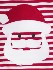 Unisex Baby And Toddler Striped Santa Snug Fit Cotton Pajamas