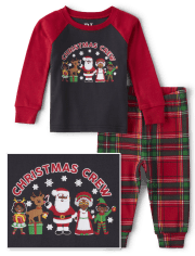 Unisex Baby And Toddler Matching Family Christmas Crew Snug Fit Cotton Pajamas