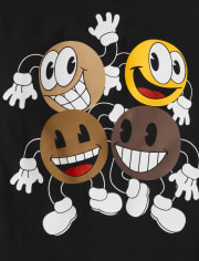 Baby And Toddler Boys Emoji Graphic Tee