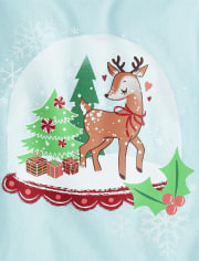 T-shirt graphique boule à neige pour fille