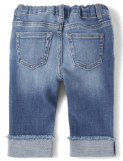 Toddler Girls Roll Cuff Straight Jeans