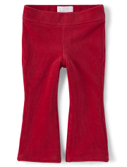 Leggings acampanados de pana sintética elástica para bebés y niñas pequeñas