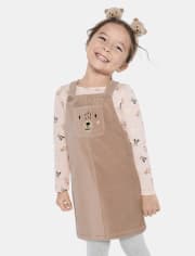 Toddler Girls Bear 2-Piece Outfit Set