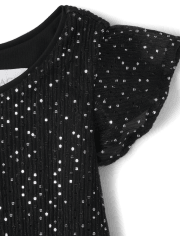 Vestido recto con lentejuelas para niñas