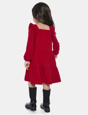 Vestido escalonado para bebés y niñas pequeñas