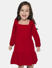 Vestido escalonado para bebés y niñas pequeñas