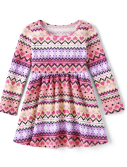 Baby And Toddler Girls Fairisle Thermal Everyday Dress