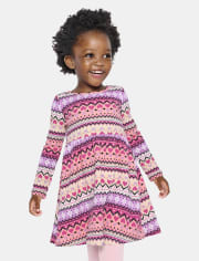 Baby And Toddler Girls Fairisle Thermal Everyday Dress