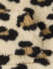 Niñitas Chaqueta sherpa estampada con cremallera