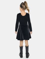 Girls Velour Everyday Dress