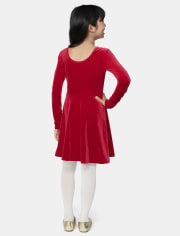 Girls Velour Everyday Dress