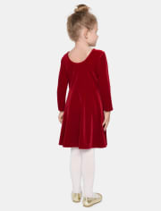 Baby And Toddler Girls Velour Everyday Dress