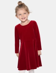 Baby And Toddler Girls Velour Everyday Dress