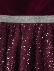 Girls Glitter Mesh Hanky Hem Dress