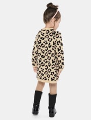 Baby And Toddler Girls Leopard Sweater Dress