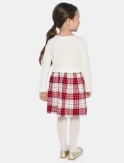 Baby And Toddler Girls Plaid Flannel Fit And Flare Dress