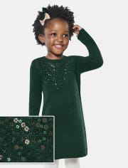 Baby And Toddler Girls Sequin Sweater Dress