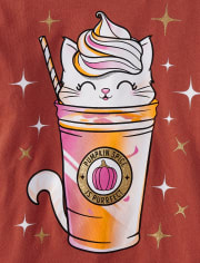 Camiseta con estampado Cat Frappe para niñas