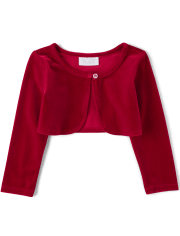 DPOIS Kids Girls Long Sleeves Beaded Bolero Jacket Shrug Cardigan Navy Blue 5 6