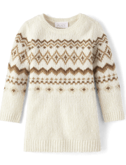 Baby And Toddler Girls Mommy And Me Fairisle Sweater Dress