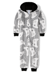 Boys Glow Gamer Sherpa One Piece Pajamas