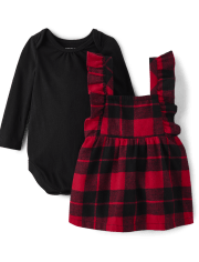 Baby Girls Buffalo Plaid 2-Piece Outfit Set