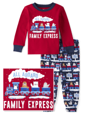 Baby And Toddler Boys Train Snug Fit Cotton Pajamas