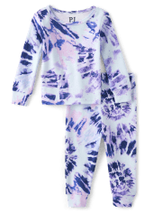 Baby And Toddler Girls Tie Dye Snug Fit Cotton Pajamas